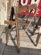 画像18: Vintage Industrial Rustic Wooden Folding Sawhorses (B934) (18)
