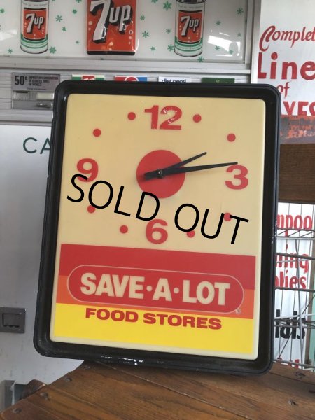 画像20: Vintage Advertising SAVE-A-LOT Food Stores Store DIsplay Light Clock Sign (B940) (20)