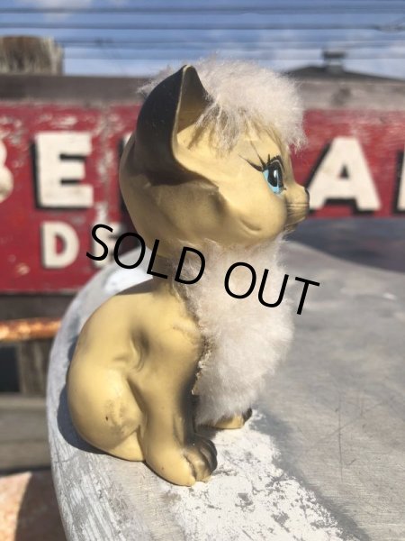 画像4: 1970 Vintage KAMER Inc Made in Japan Cat Rubber Vinyl Toy  (B937) (4)