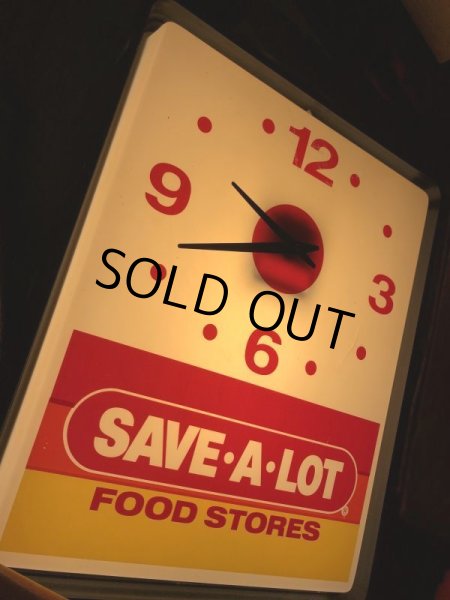 画像19: Vintage Advertising SAVE-A-LOT Food Stores Store DIsplay Light Clock Sign (B940) (19)