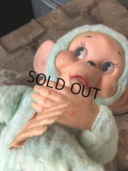 画像10: Vintage Rubber Face Doll Monley 40cm (B939) (10)