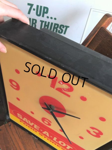 画像5: Vintage Advertising SAVE-A-LOT Food Stores Store DIsplay Light Clock Sign (B940) (5)