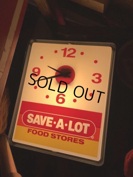 画像18: Vintage Advertising SAVE-A-LOT Food Stores Store DIsplay Light Clock Sign (B940) (18)
