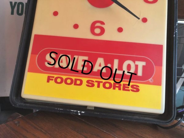 画像17: Vintage Advertising SAVE-A-LOT Food Stores Store DIsplay Light Clock Sign (B940) (17)