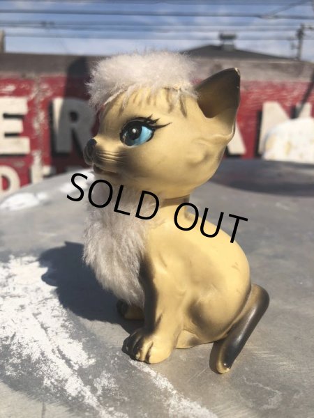 画像2: 1970 Vintage KAMER Inc Made in Japan Cat Rubber Vinyl Toy  (B937) (2)