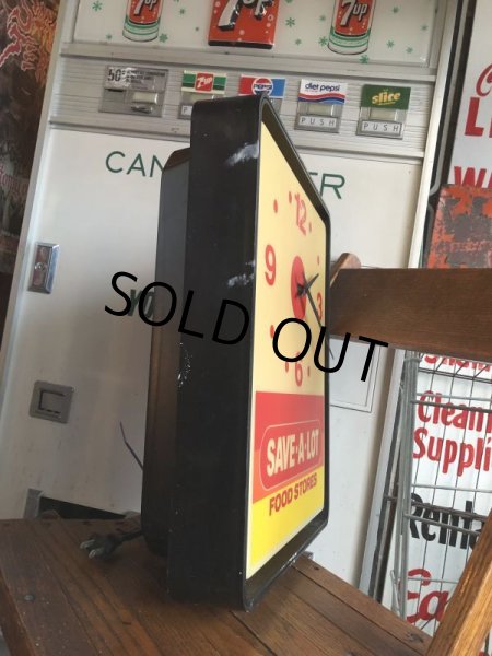 画像4: Vintage Advertising SAVE-A-LOT Food Stores Store DIsplay Light Clock Sign (B940) (4)