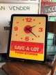 画像1: Vintage Advertising SAVE-A-LOT Food Stores Store DIsplay Light Clock Sign (B940) (1)