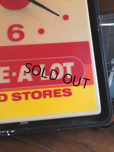 画像16: Vintage Advertising SAVE-A-LOT Food Stores Store DIsplay Light Clock Sign (B940) (16)