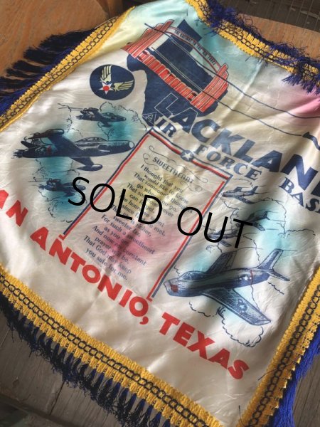 画像7: Vintage Souvenir Cushion Cover LACKLAND AIR FORCE  BASE (B942) (7)