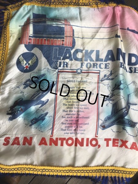 画像5: Vintage Souvenir Cushion Cover LACKLAND AIR FORCE  BASE (B942) (5)