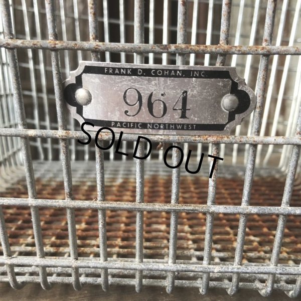 画像1: Vintage Frank D Cohan Gym Locker Metal Wire Basket #964 (B952) (1)