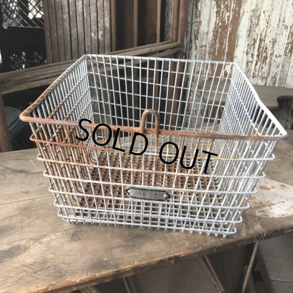 画像2: Vintage Frank D Cohan Gym Locker Metal Wire Basket #972 (B953) (2)