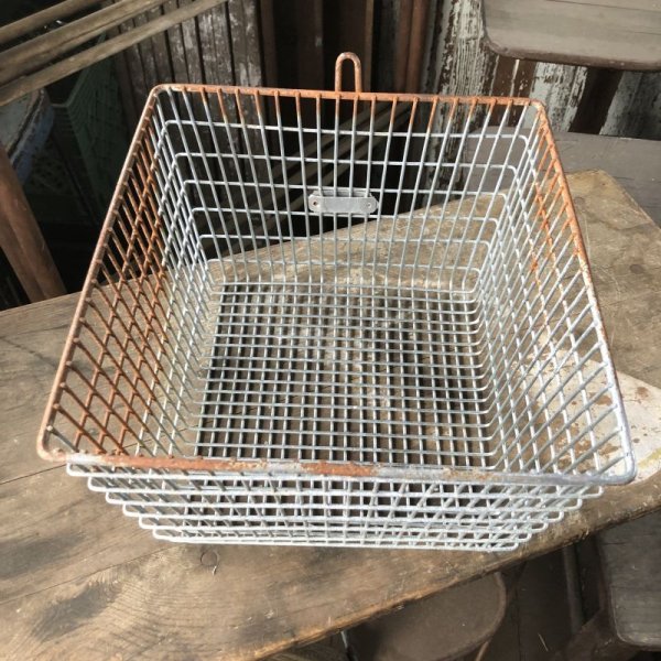 画像4: Vintage Frank D Cohan Gym Locker Metal Wire Basket #995 (B961) (4)
