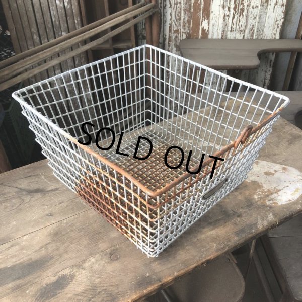 画像3: Vintage Frank D Cohan Gym Locker Metal Wire Basket #972 (B953) (3)