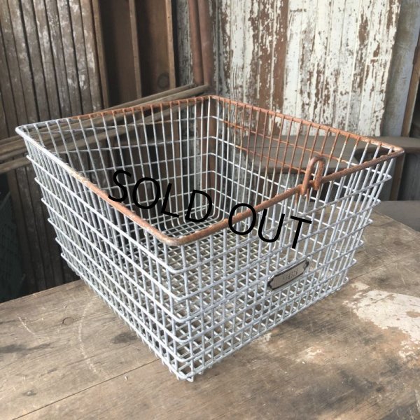 画像3: Vintage Frank D Cohan Gym Locker Metal Wire Basket #963 (B951) (3)