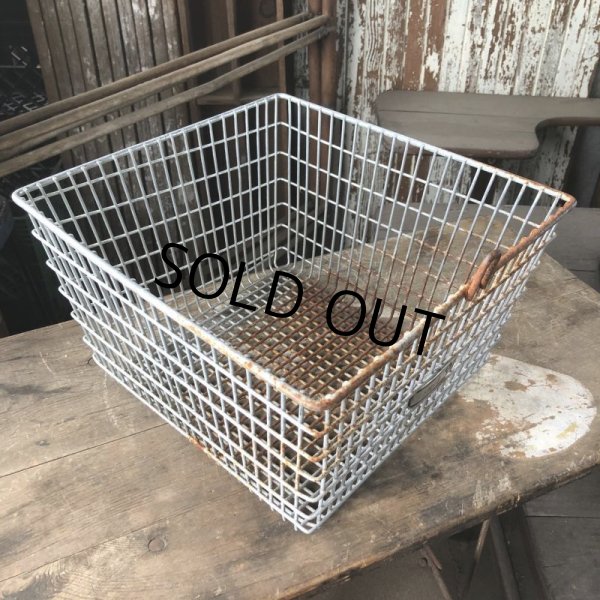 画像3: Vintage Frank D Cohan Gym Locker Metal Wire Basket #964 (B952) (3)