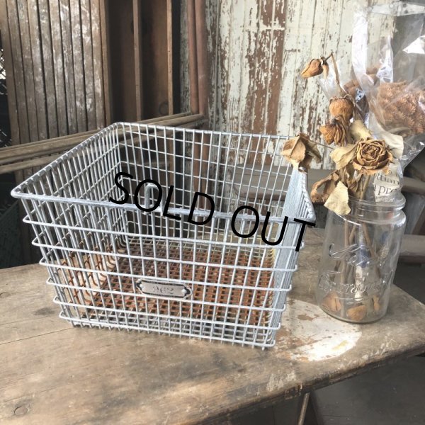 画像8: Vintage Frank D Cohan Gym Locker Metal Wire Basket #962 (B950) (8)