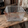 画像1: Vintage Frank D Cohan Gym Locker Metal Wire Basket #1011 (B962) (1)