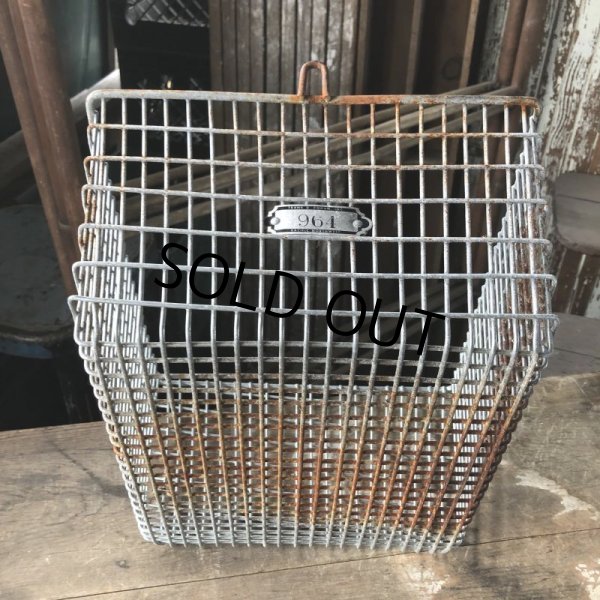 画像7: Vintage Frank D Cohan Gym Locker Metal Wire Basket #964 (B952) (7)