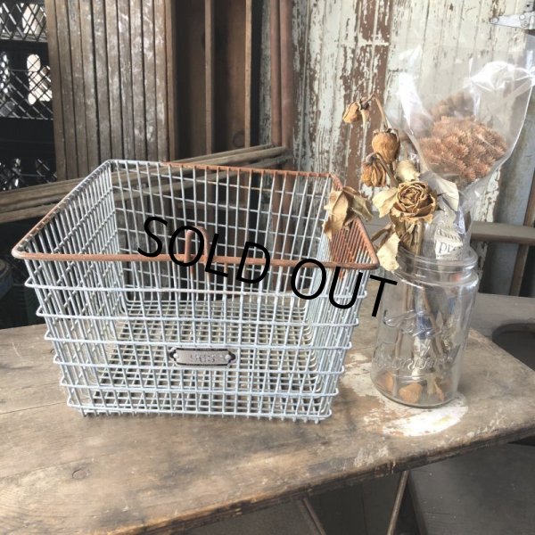 画像8: Vintage Frank D Cohan Gym Locker Metal Wire Basket #963 (B951) (8)