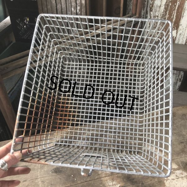 画像6: Vintage Frank D Cohan Gym Locker Metal Wire Basket #976 (B955) (6)