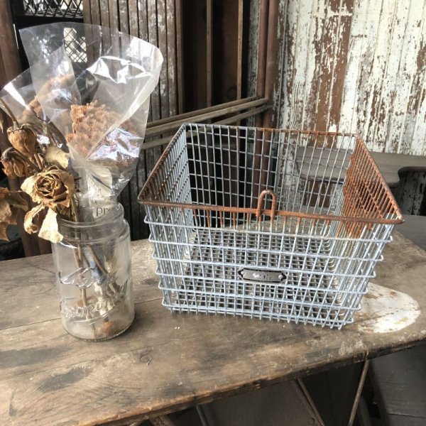 画像8: Vintage Frank D Cohan Gym Locker Metal Wire Basket #995 (B961) (8)