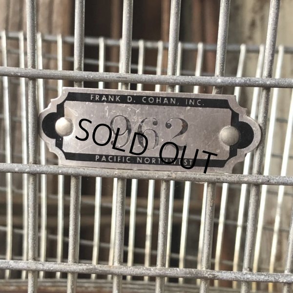 画像2: Vintage Frank D Cohan Gym Locker Metal Wire Basket #962 (B950) (2)