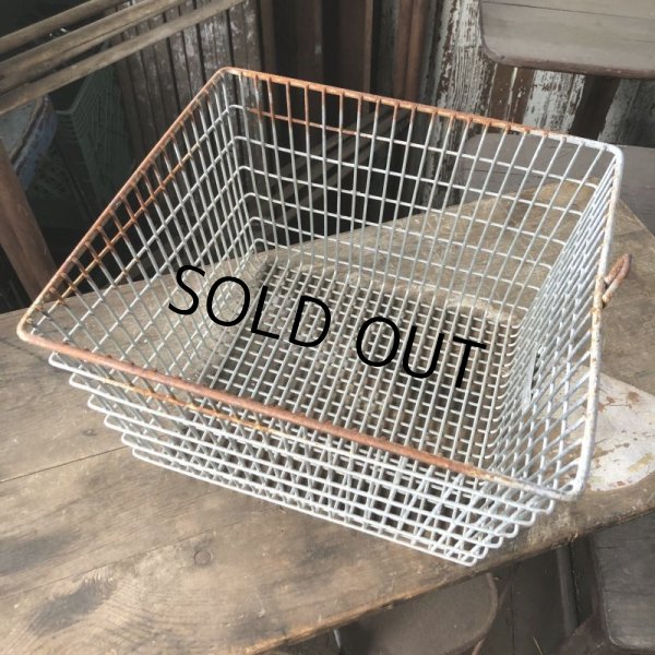 画像3: Vintage Frank D Cohan Gym Locker Metal Wire Basket #993 (B960) (3)