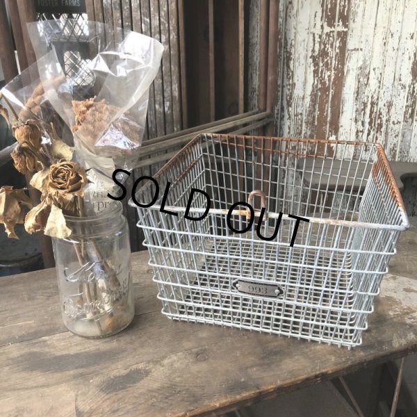 画像8: Vintage Frank D Cohan Gym Locker Metal Wire Basket #993 (B960) (8)