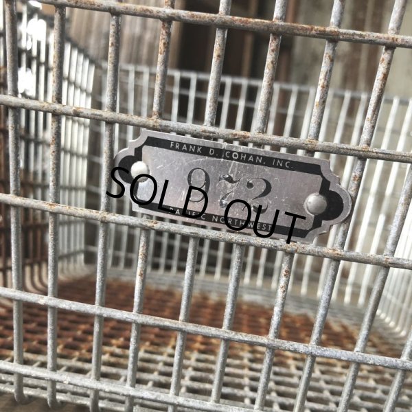 画像1: Vintage Frank D Cohan Gym Locker Metal Wire Basket #972 (B953) (1)