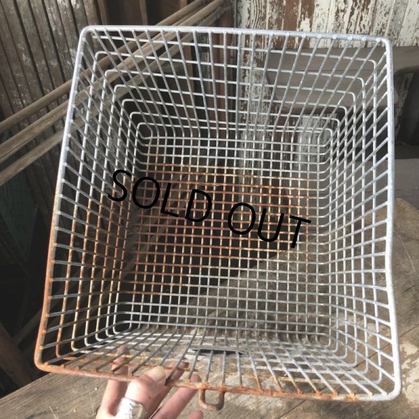 画像6: Vintage Frank D Cohan Gym Locker Metal Wire Basket #972 (B953) (6)
