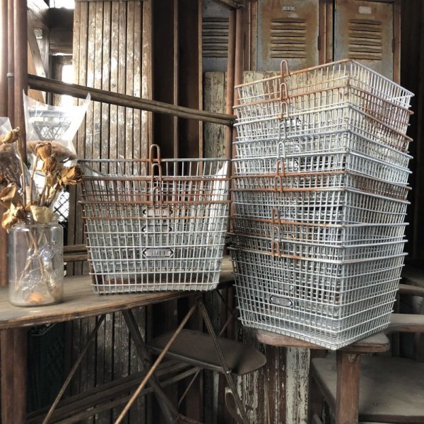 画像9: Vintage Frank D Cohan Gym Locker Metal Wire Basket #846 (B957) (9)
