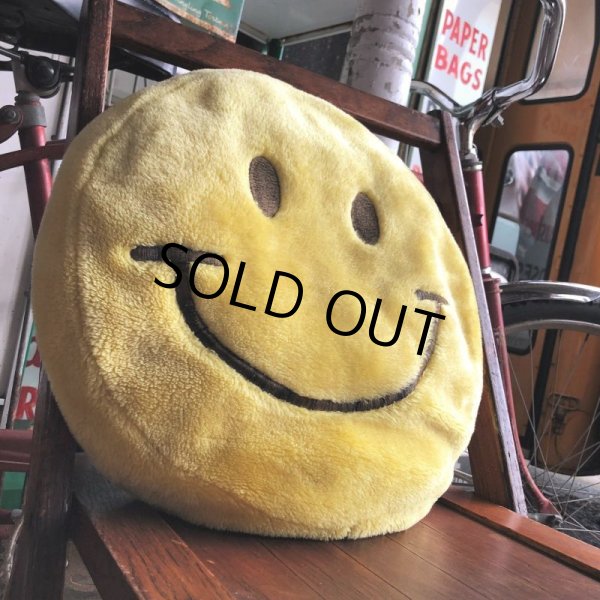 画像2: Vintage Happy Face Smiley Smile Plush Pillow Cushion (B964) (2)