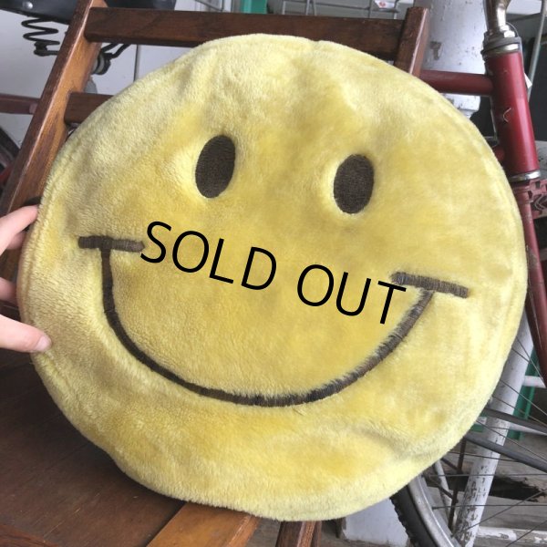 画像8: Vintage Happy Face Smiley Smile Plush Pillow Cushion (B964) (8)