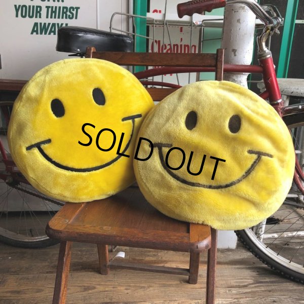 画像9: Vintage Happy Face Smiley Smile Plush Pillow Cushion (B964) (9)