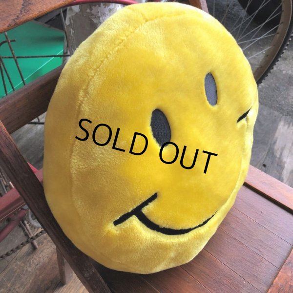 画像2: Vintage Happy Face Smiley Smile Plush Pillow Cushion (B965) (2)