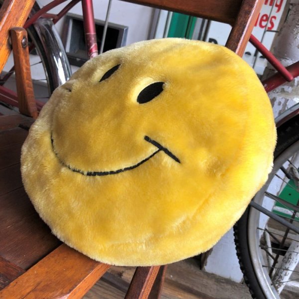 画像3: Vintage Happy Face Smiley Smile Plush Pillow Cushion (B963) (3)