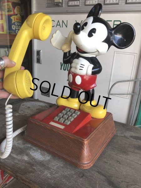 画像1: 70s Vintage Telephone Mickey Mouse (B972) (1)