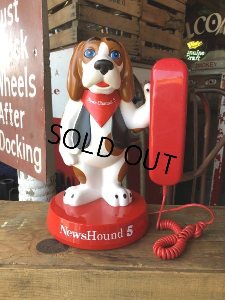 画像2: 90s Vintage Advertising NASHVILLE Channel 5 News Hound 5 Telephone (B974) (2)
