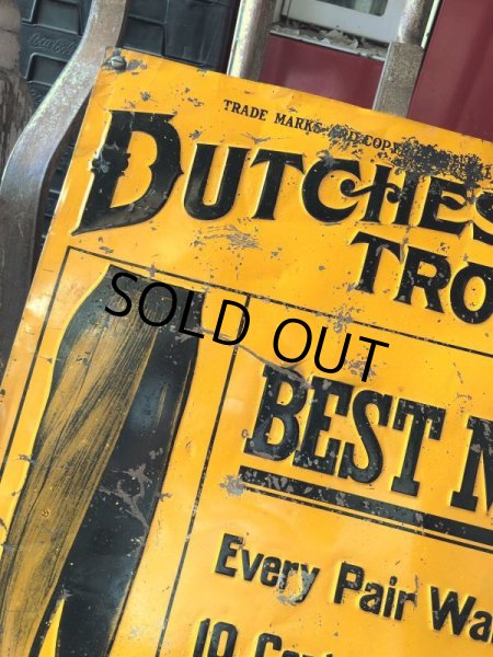 画像13: Antique Dutchess Trousers Advertising Embossed Tin Sign (B975) (13)