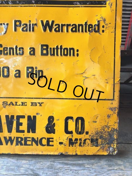 画像10: Antique Dutchess Trousers Advertising Embossed Tin Sign (B975) (10)