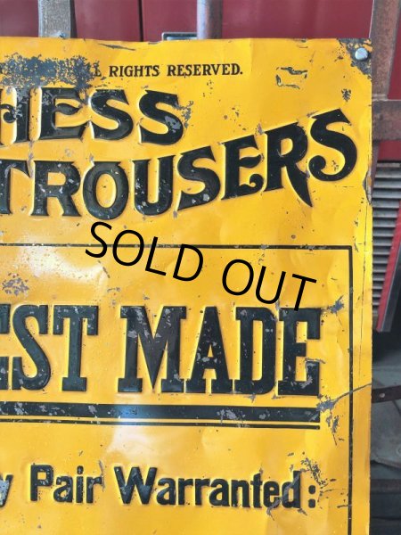 画像7: Antique Dutchess Trousers Advertising Embossed Tin Sign (B975) (7)