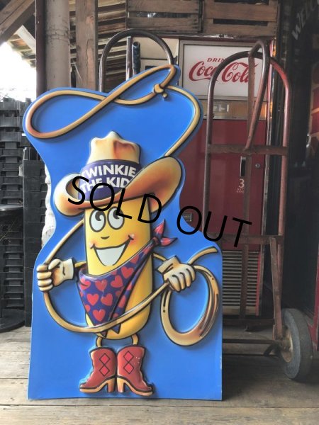 画像1: 90s Vintage Hostess Advertisng Twinkie the Kid Plastic Cardboard Store Display Sign 120cm (B989) (1)