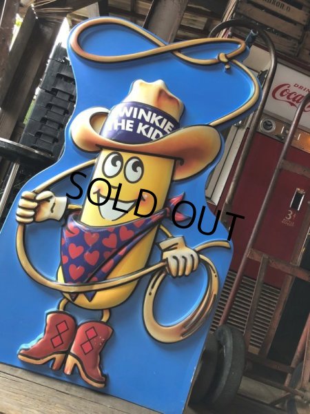 画像14: 90s Vintage Hostess Advertisng Twinkie the Kid Plastic Cardboard Store Display Sign 120cm (B989) (14)