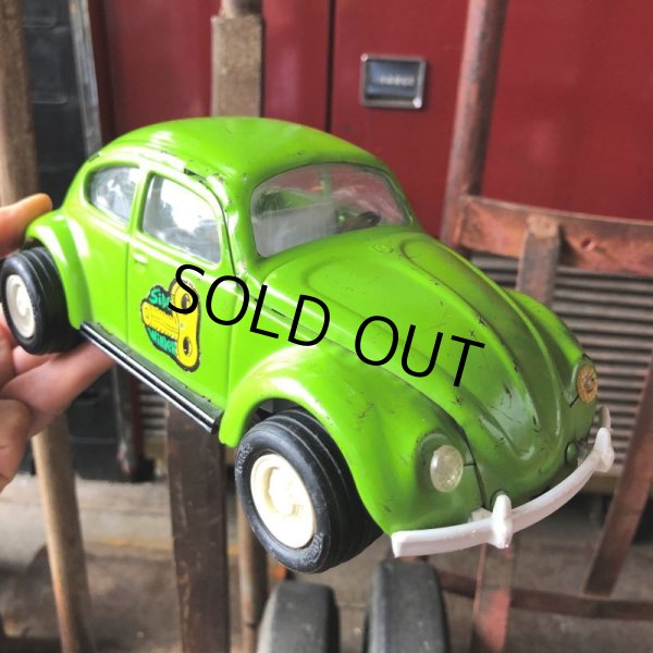 画像1: 60s Vintage Tonka Volkswagen VW Beetle Bug Green (M001) (1)