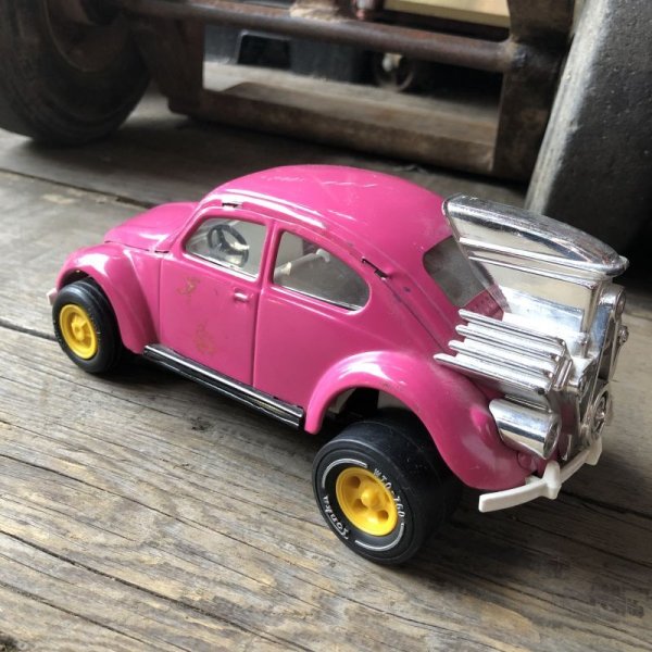 画像3: 60s Vintage Tonka Volkswagen VW Beetle Bug Pink (M002) (3)