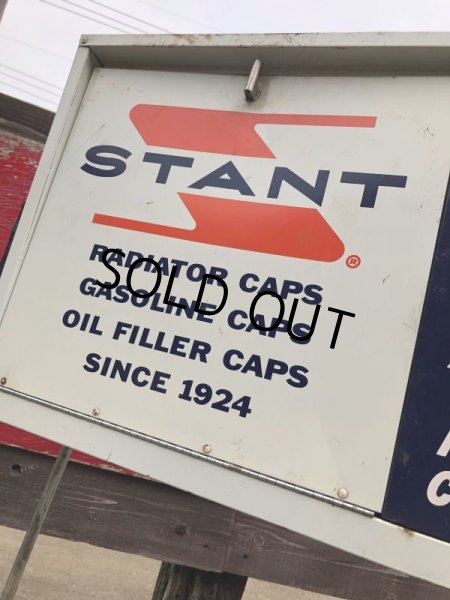 画像23: Vintage Stant Gas Oil Radiator Caps Gas Station Metal Display Cabinet (M018) (23)