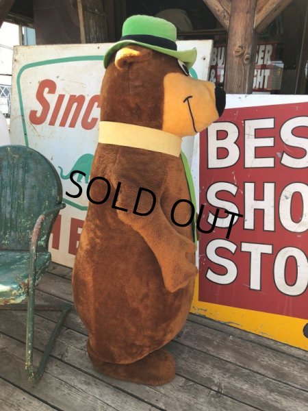 画像2: 80s Mighty Star Hanna Barbera Yogi Bear Giant Size Plush Doll 145cm !! (M030)  (2)