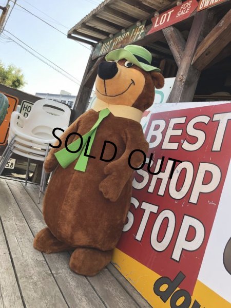 画像20: 80s Mighty Star Hanna Barbera Yogi Bear Giant Size Plush Doll 145cm !! (M030)  (20)