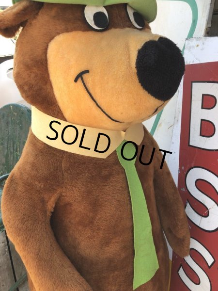 画像10: 80s Mighty Star Hanna Barbera Yogi Bear Giant Size Plush Doll 145cm !! (M030)  (10)